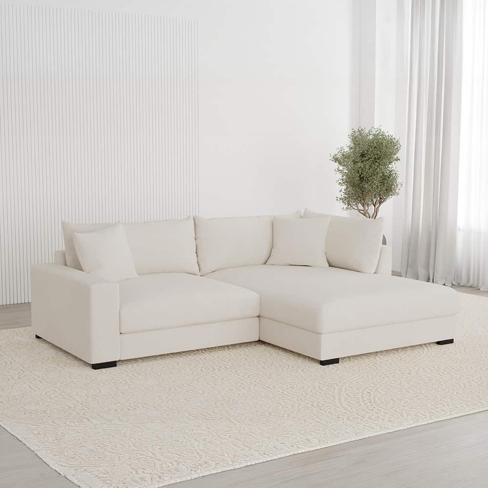 Pedro 3-seter med sjeselong Glow 1 cream