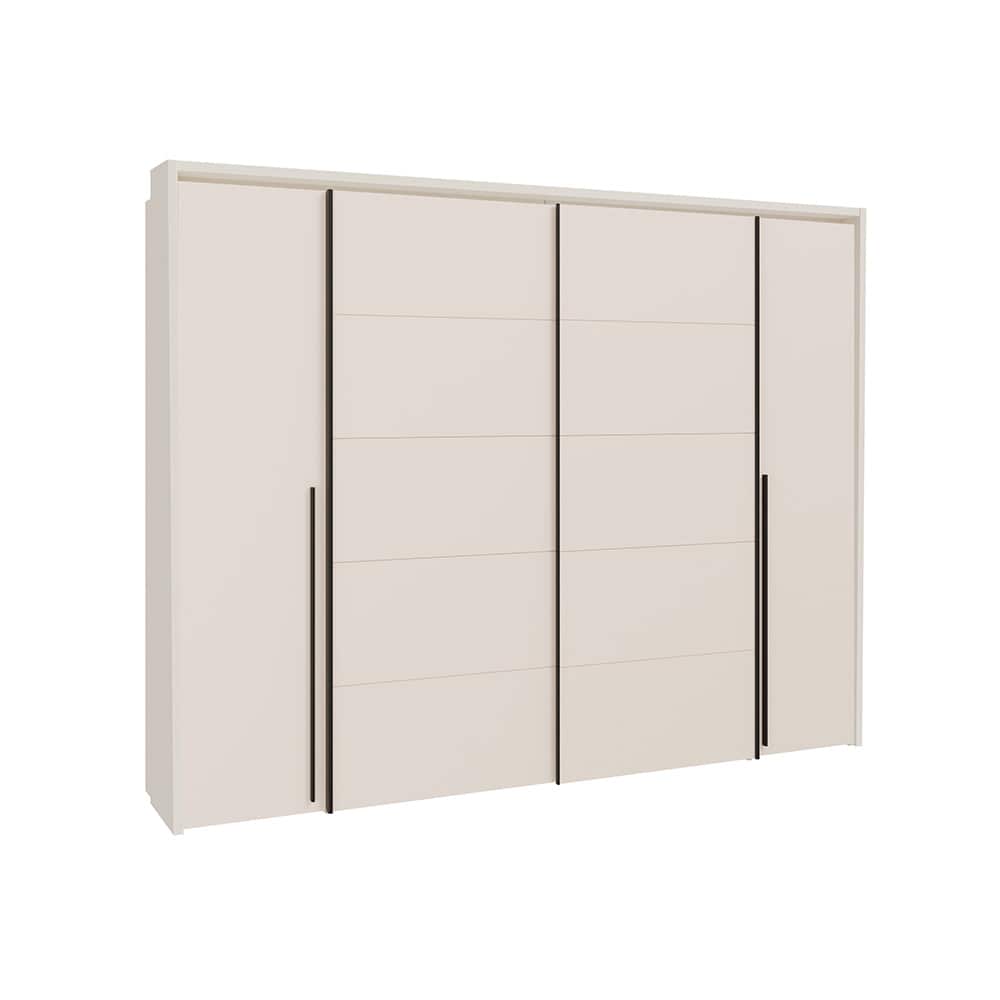 Narago Garderobeskap 4 dørs med innredning sand