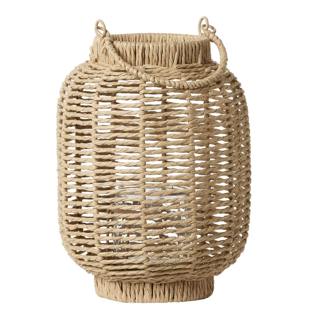 Cardo - Lanterne Naturlig 15,5x20,5cm Papirtau, Metall, Glass